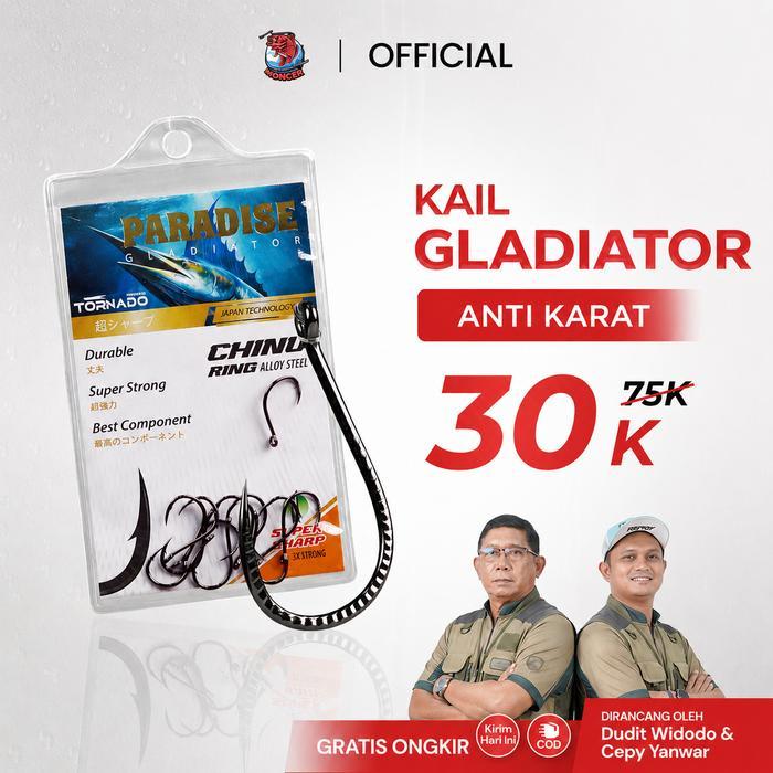 Kail Paradise Gladiator Chinu Super Kuat Aloy Steel Untuk Kolam Liaran Laut Kail Pancing Dengan