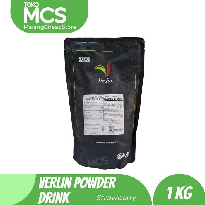VERLIN Bubuk Minuman rasa STRAWBERRY / Verlin Bubble Drink 1kg