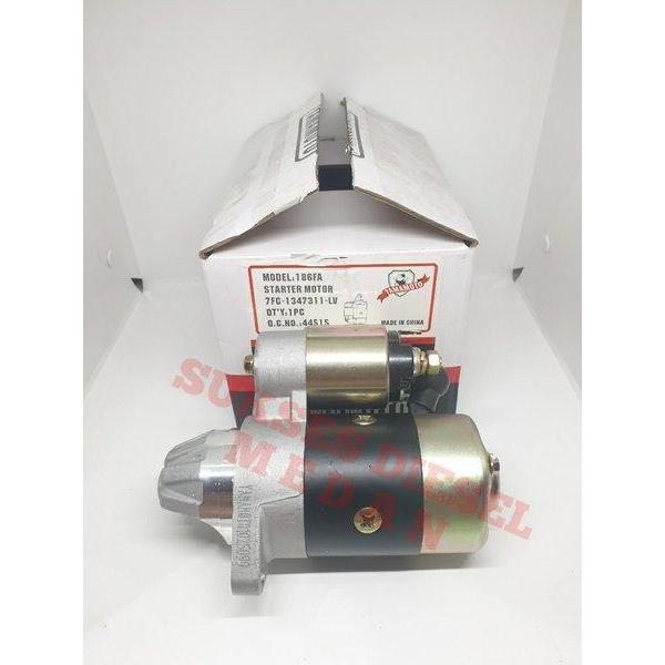 DINAMO STARTER MESIN DIESEL SILENT SOLAR 186F 186FA UNTUK GENSET SOLAR 5KVA-8KVA DINAMO STATER ASSY