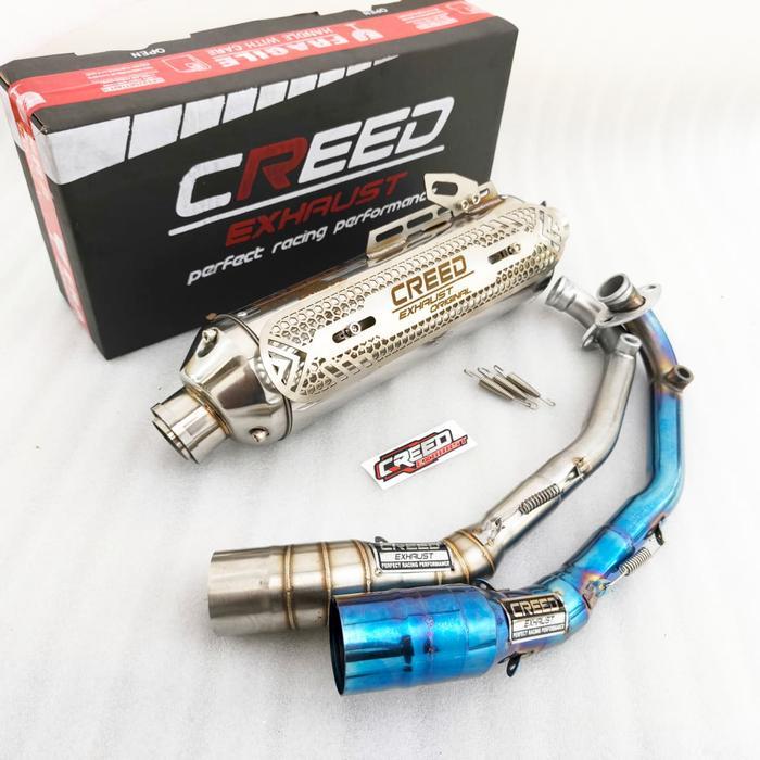 1 Set Pnp Knalpot Standar Racing Creed Exhaust Suara Ngebas Adem Knalpot Racing Creed Exhaust Stylo
