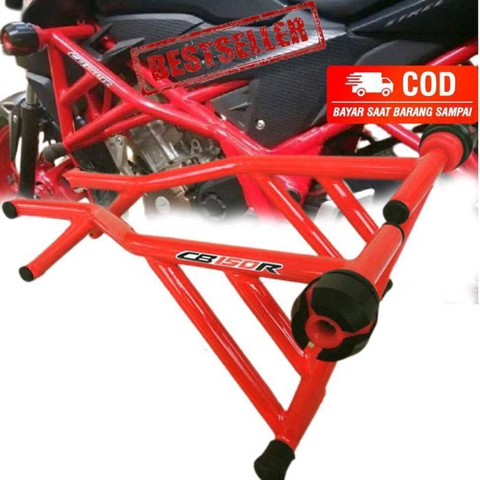 tubular honda cb150r new dan old, crashbar honda cb 150r aksesoris cb150 pelindung body motor