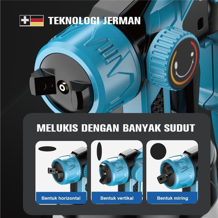 Ironwood Cat Semprot Listrik Electric Spray Gun 850W Mesin Semprot Spray Gun Biru Bahan Plastik 220V