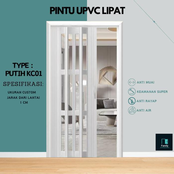TERBARU Pintu Lipat Partisi Ruangan Pintu Kamar Mandi, Pintu Geser, Pintu PVC Pintu toilet Pintu Kam