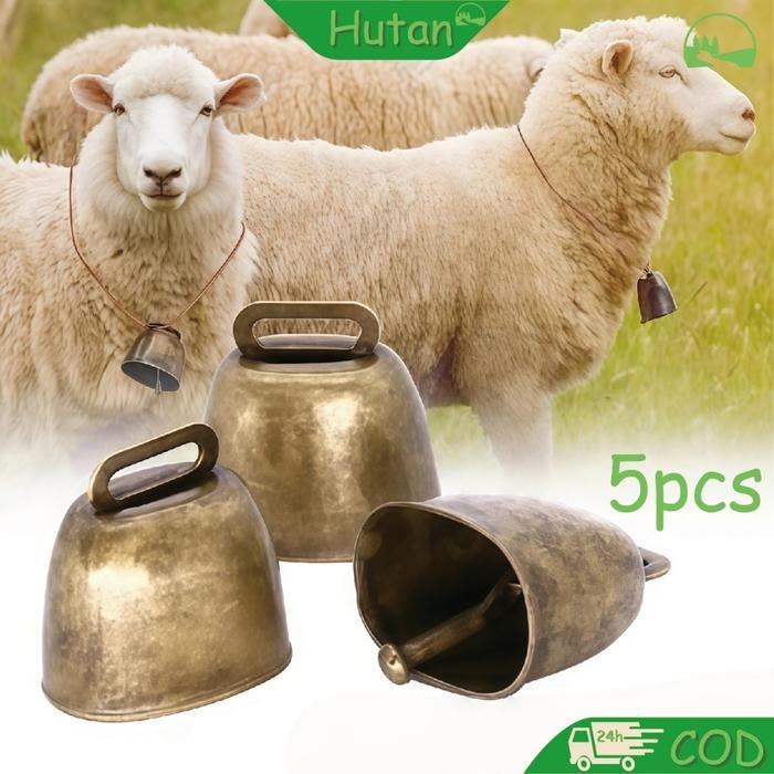 5pcs Kalung Kambing Lonceng Sapi Antik Klontongan Bel Sapi Bunyi Keras Besar