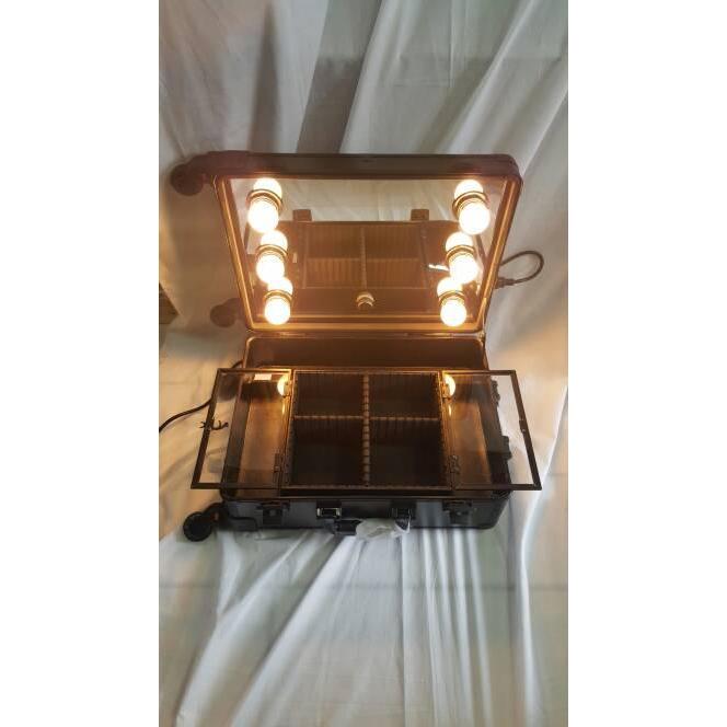 Beauty case / Tempat makeup kotak kosmetik Lampu