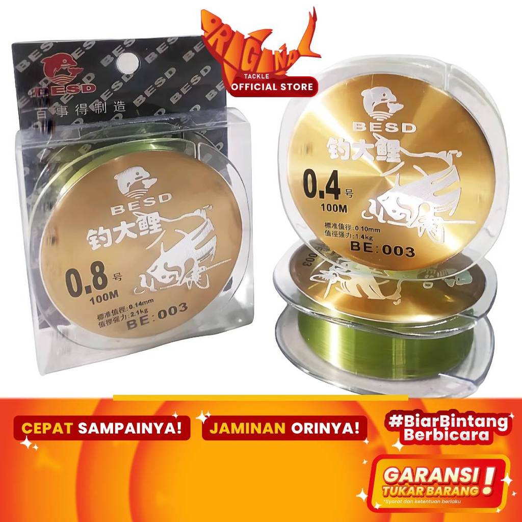 Senar Pancing Monofilament BESD BE003 Nylon 100m 0.18 0.20 0.30 0.23 0.26 0.28