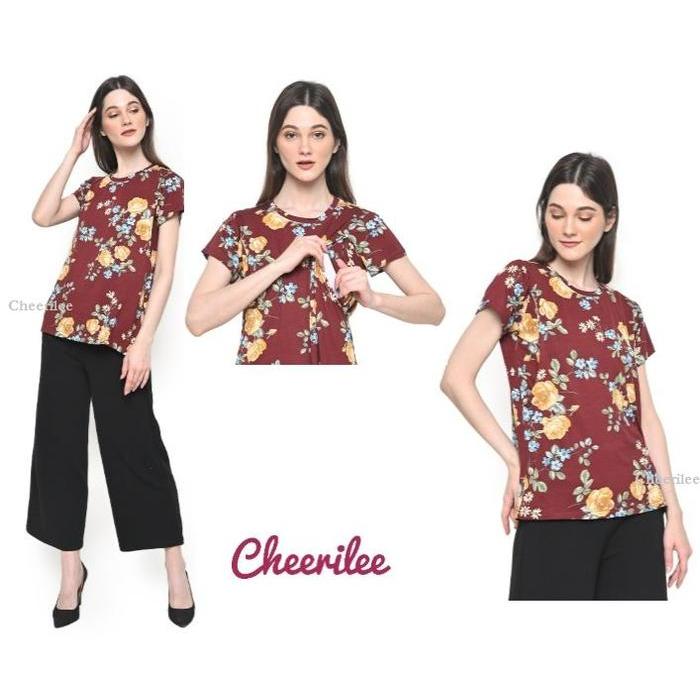 Baju Kaos Menyusui Lengan Pendek Cheerilee Motif Super Nyaman