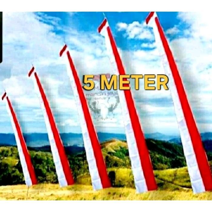 PAKET GROSIR 10 PCS UMBUL UMBUL MERAH PUTIH LAYUR 5 METER/ 4 METER / BENDERA UMBUL UMBUL MERAH PUTIH