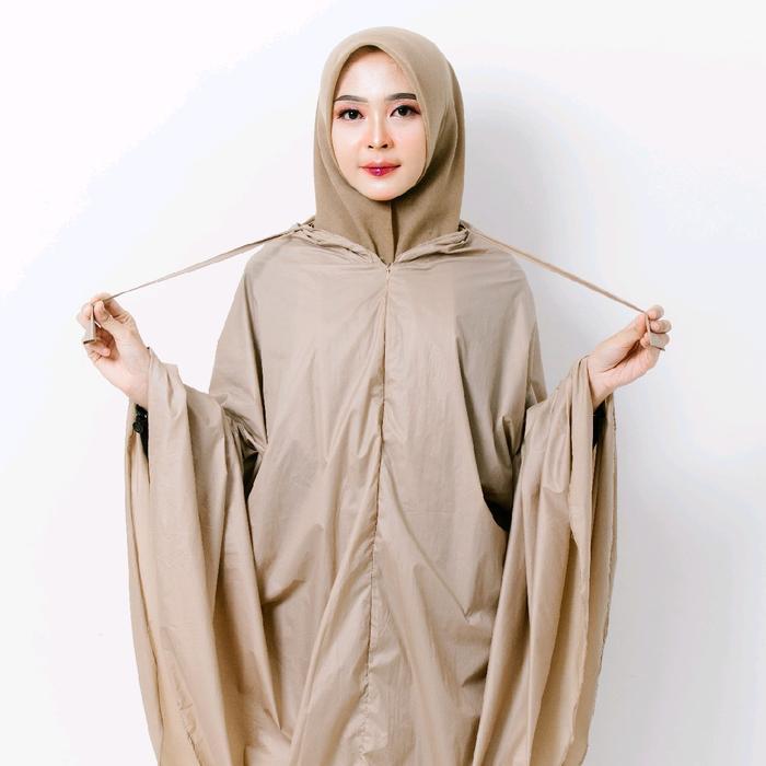 PROMO MUKENA Dewasa parasut Travelling mini pouch 2in1 Kain parasut Korea premium mukena genggam