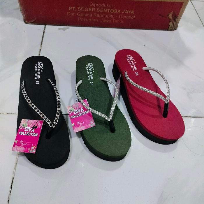 TERMURAH SANDAL NEWDILVA APRILIA PERMATA 5CM PROMO