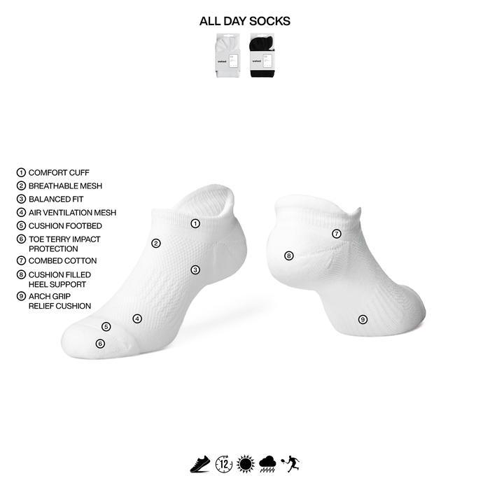 VOTED Socks Kaos Kaki Essential Low - Putih, M