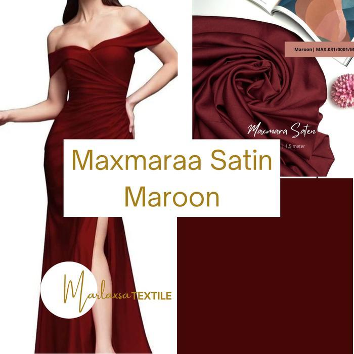 Kain Satin Maxmara Premium Maroon