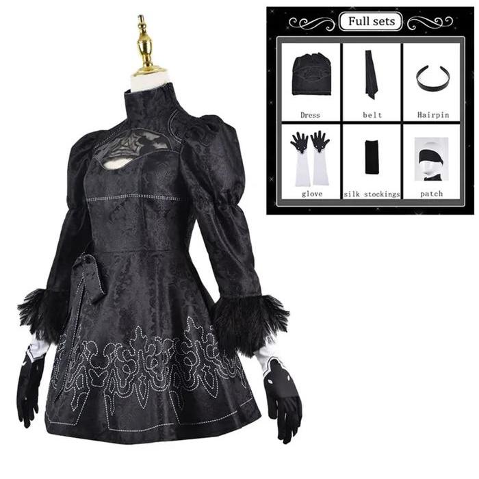 Cosplay Nier Automata 2b Yorha Anime Costume Dress Halloween - Costume Set