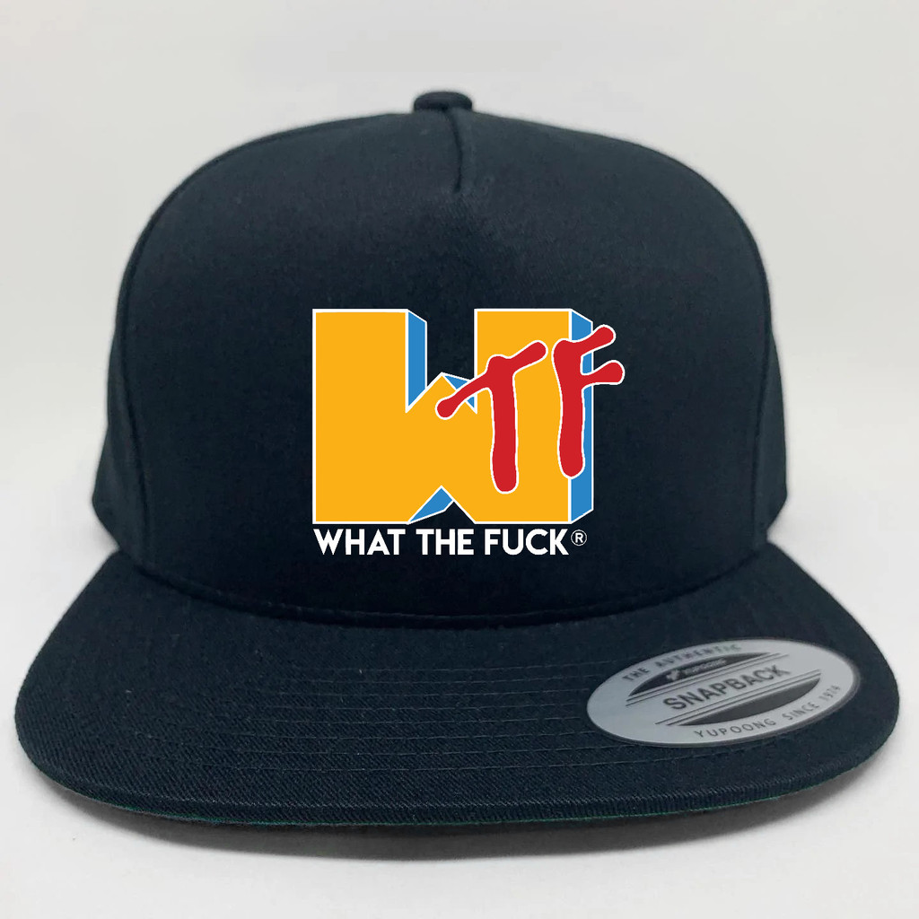 Topi Snapback MTV Music television WTF What the fuck Logo