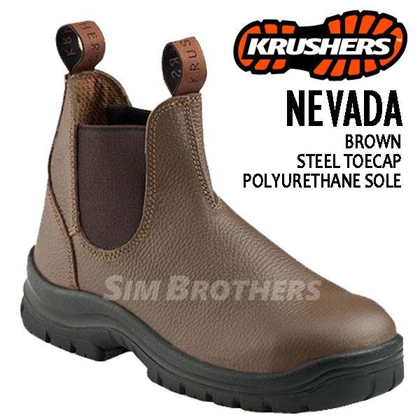 Safety Shoes Krushers Sepatu Safety Kulit Coklat Pria Pekerja Lapangan Ukuran 38 Sepatu Safety Shoes
