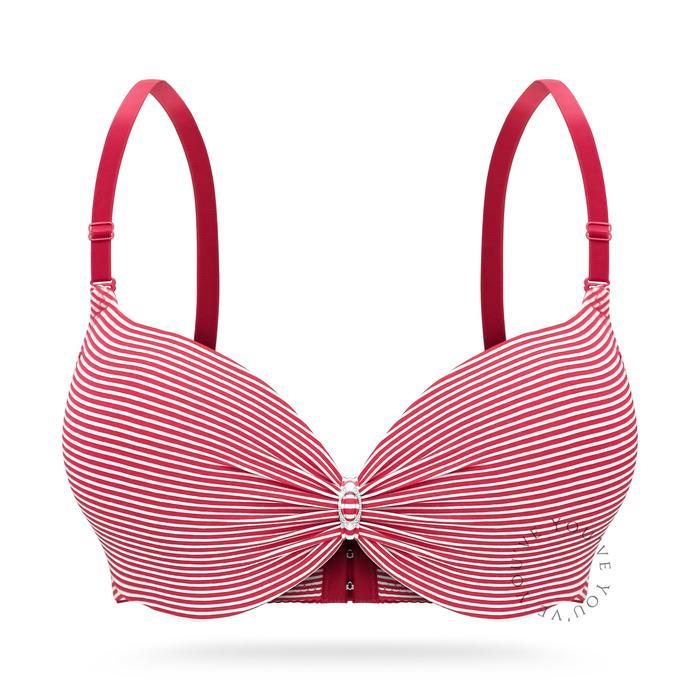 You’ve (YouHave) HEMAT Paket 3 Bra Wanita Kawat Busa Sedang Tali Adjustable Warna Hitam Merah Pink A