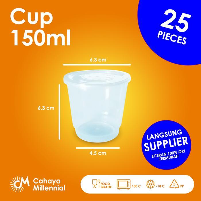 Cup Thinwall Mini 150ml /Cup Puding/Cup Selai/Cup Slime/Cup Rujak