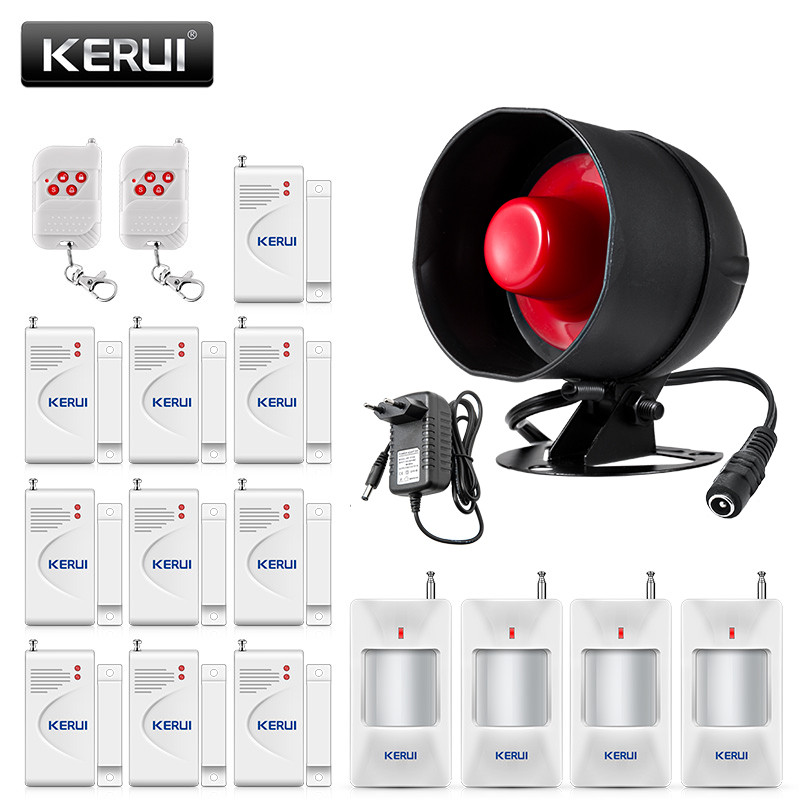 KERUI Standalone Security Alarm System Wireless Siren Motion Sensor Local Alarm Siren Horn With up