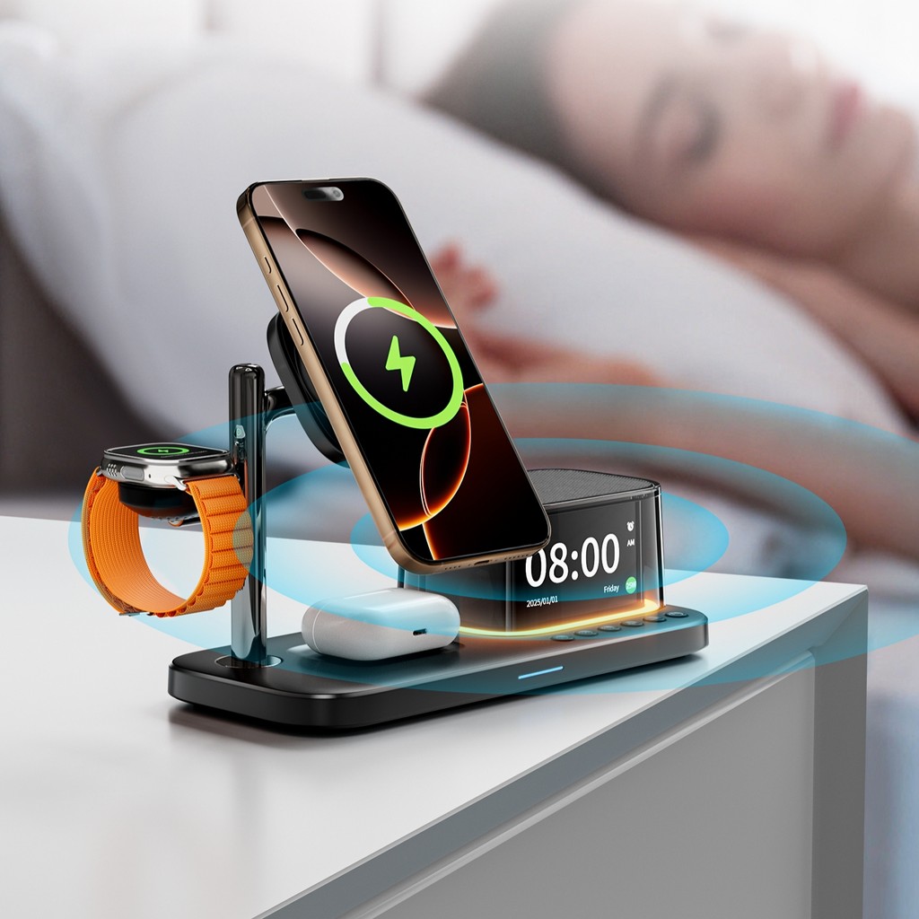 Super Fast QI2.2 25W Magnetic Wireless Charger Station For Galaxy S25/S26 iPhone 17 16 Pro Max