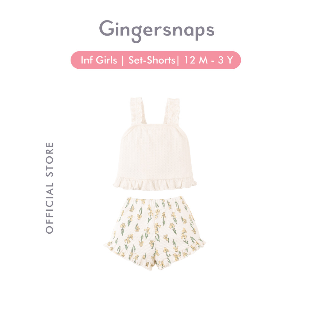Gingersnaps Baby Gardeners Bloom Shorts Set Multicolor - Setelan Bayi Perempuan (Multi)
