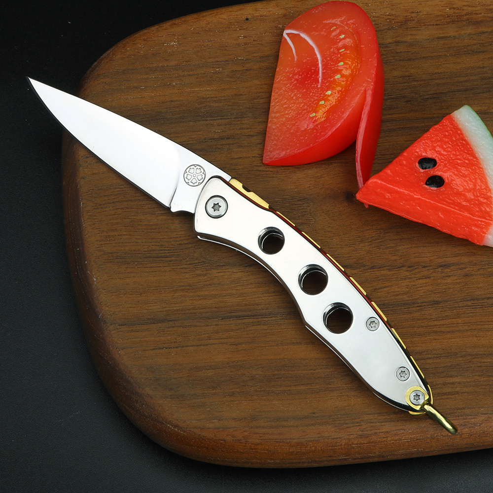 Aluminum Handle D2 Steel High Hardness Outdoor Knife Camping EDC Survival Knife Portable Folding