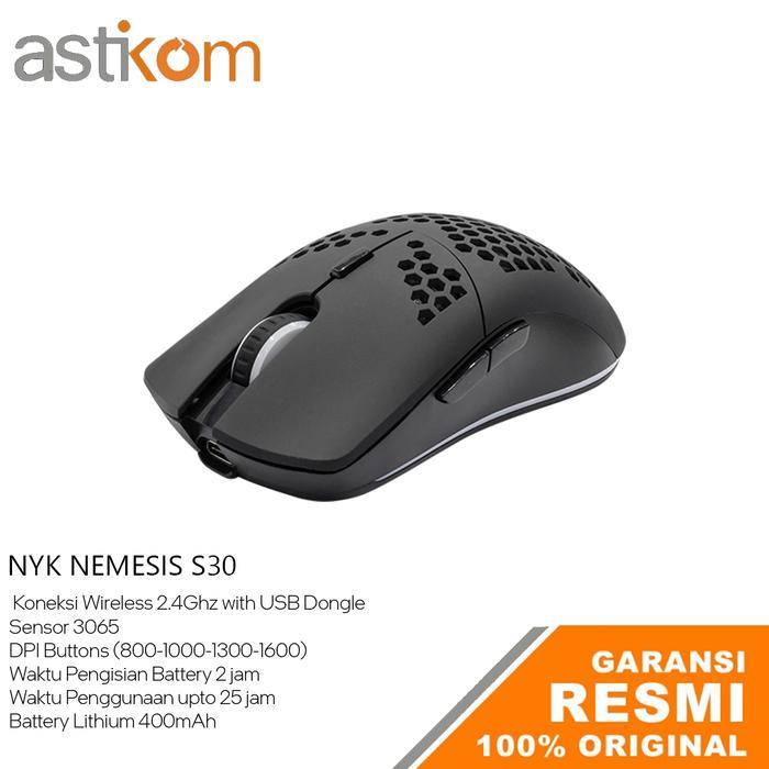 GAMING MOUSE NYK NEMESIS S30 BLACK WIRELESS