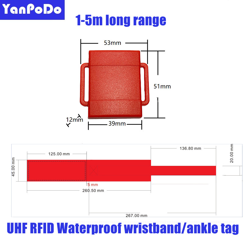 chip triathlon timing system race timing chip transponder reusable UHF RFID wristband tag sample