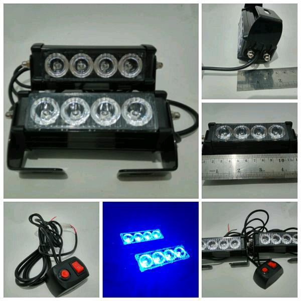 Sale Lampu Strobo 2x4LED Federal signal motor dan mobil strobo polisi