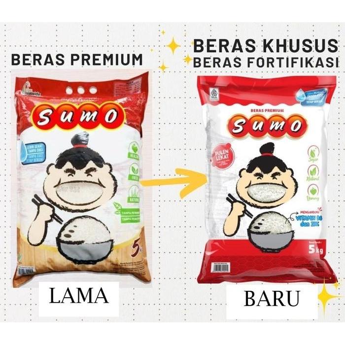 Premium Beras Sumo Merah 5 Kg 5Kg - Beras Sumo Kemasan Merah 5Kg 5Kg Original
