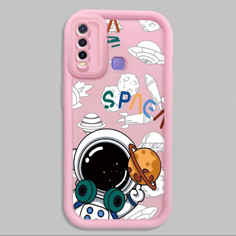 Casing Hp untuk VIVO Y50 Y30 Y30i Case Astronot UFO Kasing  silikon Cesing  Softcase modelnya Kesing