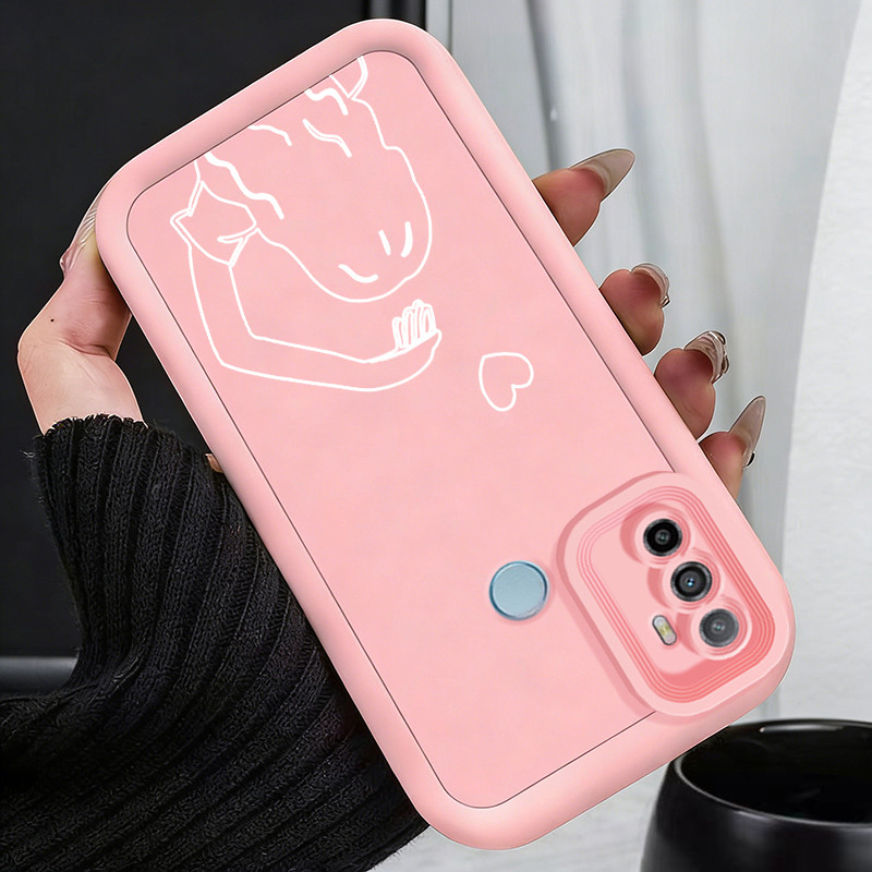 Casing Hp untuk OPPO A53 A53s A32 A33 2020 A11s Case Cocok untuk couple Memberi hati Kasing silikon 