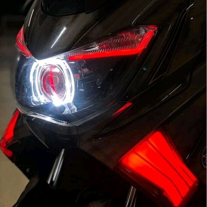 HEADLAMP CUSTOM PROJIE BILED VAHID DENGAN ELEKTRIK LEVELING YAMAHA NMAX LAMA / OLD - headlamp ORI