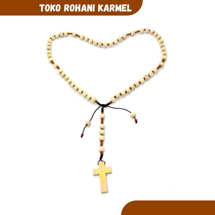 ROSARIO KALUNG BULIR KAYU / KALUNG ROSARIO KAYU / ROSARIO KATOLIK