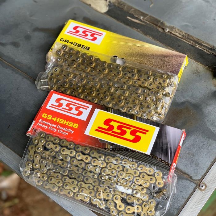 Rantai Sss 428 130L Sb Gold / Rantai Sss Sb 428 130L Gold Emas Motor
