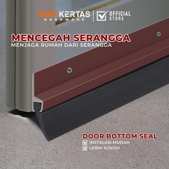 Aluminium Door Bottom Seal Sekat Penutup Celah Bawah Pintu