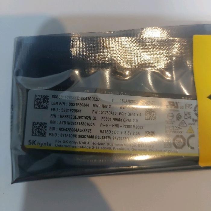 SK Hynix PC801 NVMe 512GB PCIe 4x4 Gen4 - OEM dari SK Hynix Ssd Storage