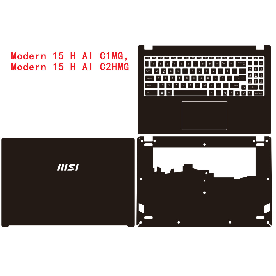 Full Body Laptop Vinyl Decal Cover Sticker Skin For MSI Modern 15 H AI C2HMG C1MG B13M Modern 15
