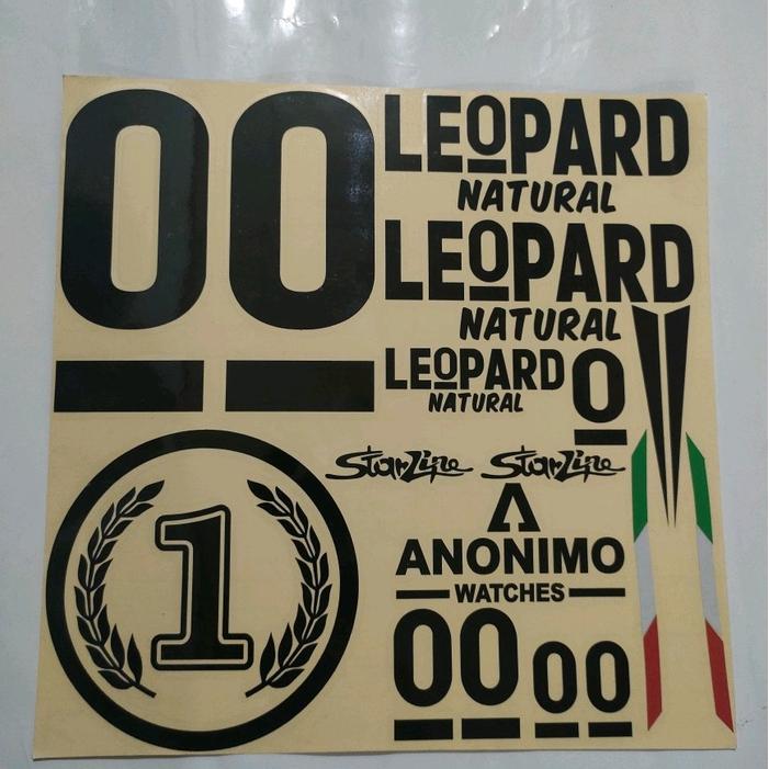 Stiker Cutting 00 LEOPARD 1 Set ( Stiker Helm)