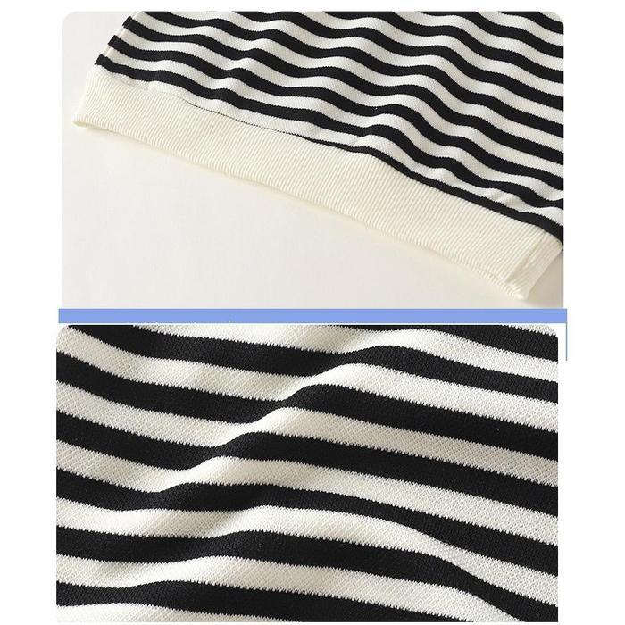 BAJU ANAK SWEATER LAKI LAKI PEREMPUAN KERAH KANCING DEPAN STRIPE