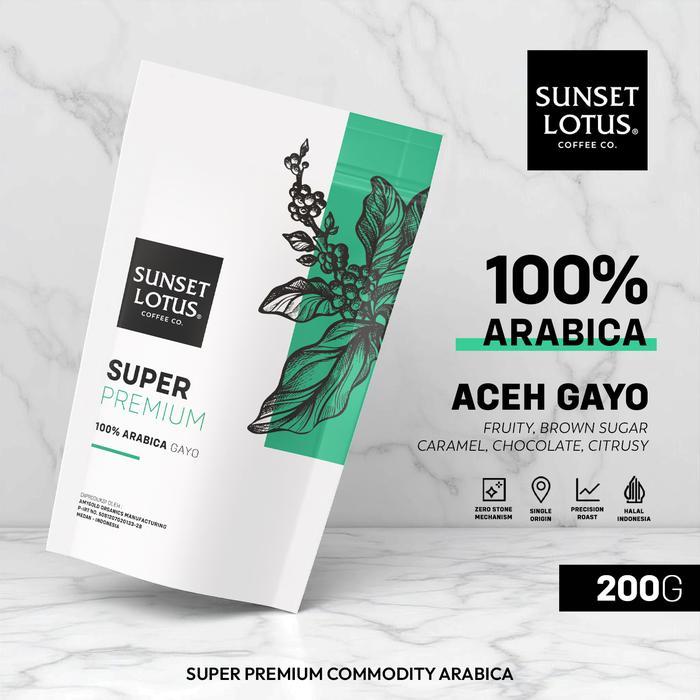 Best Seller Sunset Lotus Biji Kopi Full Arabika Gayo Super Premium Espresso Base 200G Premium