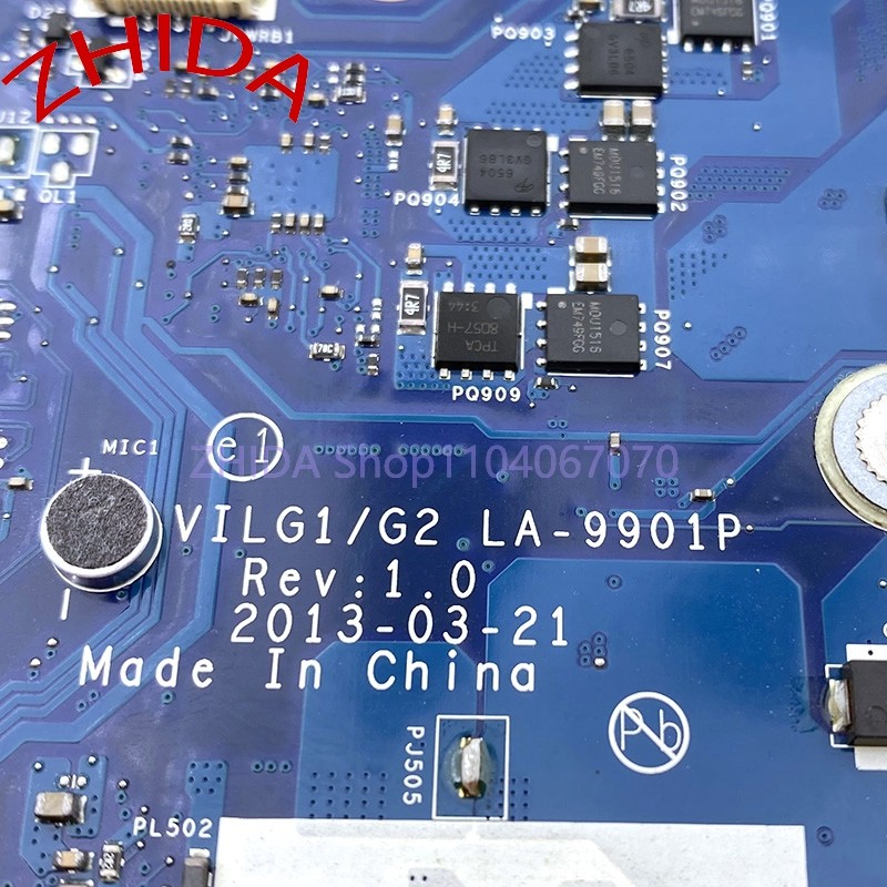 For VILG1 G2 LA-9901P Lenovo Ideapad G400S Laptop Motherboard GT720M GPU with heatsink+CPU Fit for