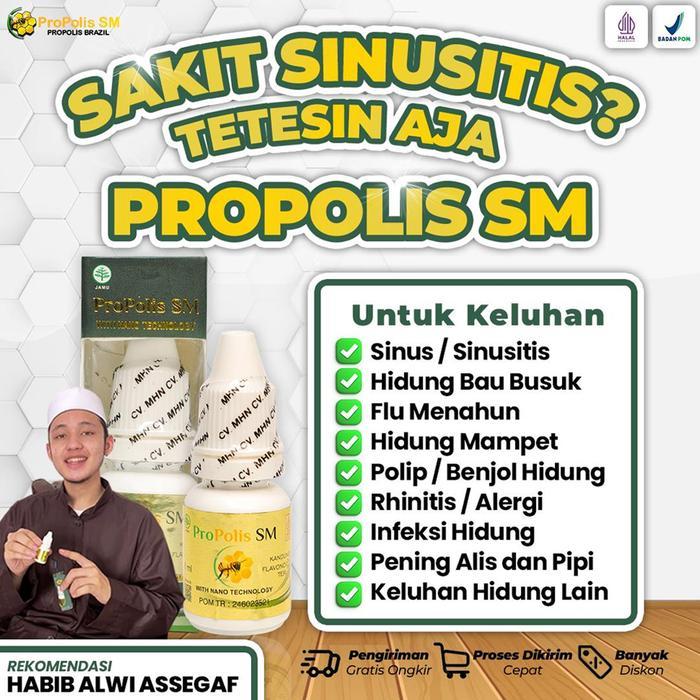 Propolis SM untuk Tetes Hidung Bau Hidung Mampet Sinus Polip Sinusitis Hidung Alergi Gatal Hidung