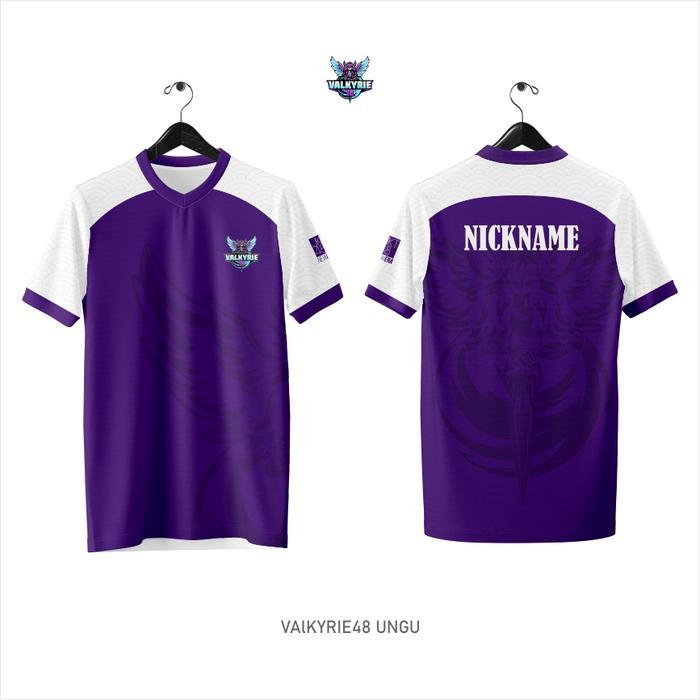 Jersey Esport Bisa Request Nama dan Nomor Bahan Milano Dryfit - Ungu, XL