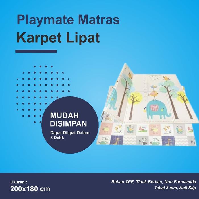 Playmat Karpet Lipat Bayi Karakter Ukuran 180x200