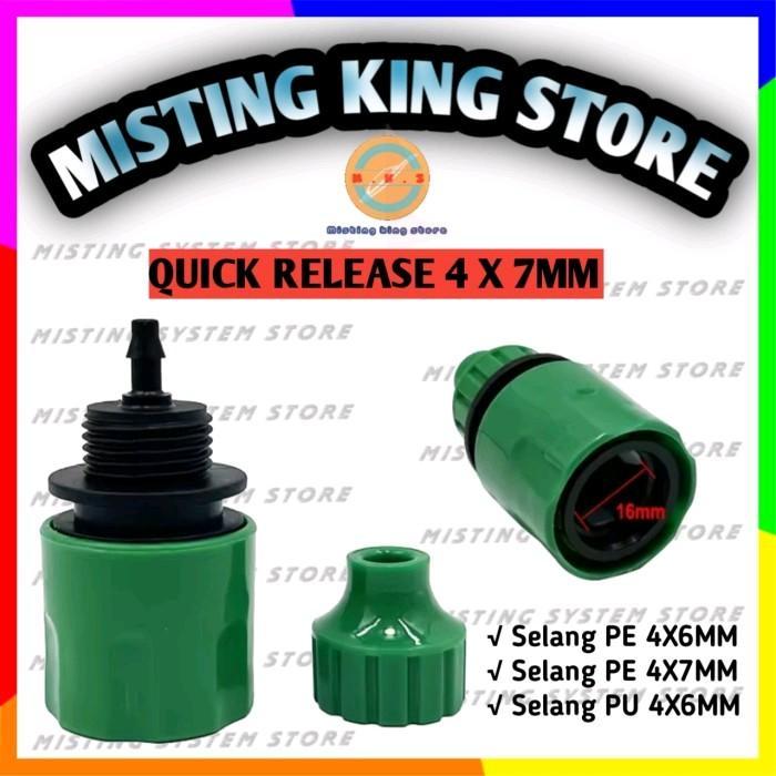 QUICK CONNECTOR 7MM SELANG PE 4/7MM 4/6MM NELEL QUICK RELEASE POMPA DC KRAN AIR TAP ADAPTER