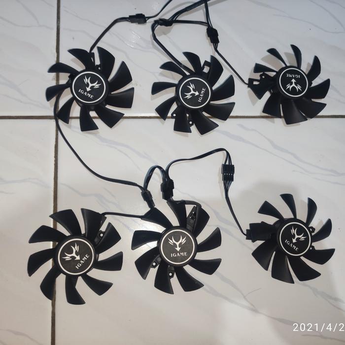 Fan Vga Igame Colorful Gtx 1060 1070 1080 75Mm 4Pin U Top Ready