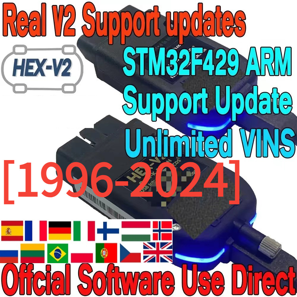 Latest 2024 Update Unlimits VINs Real V2 23.11 Online VAG Hex V2 Hardware Usb Interface For VaG COM 
