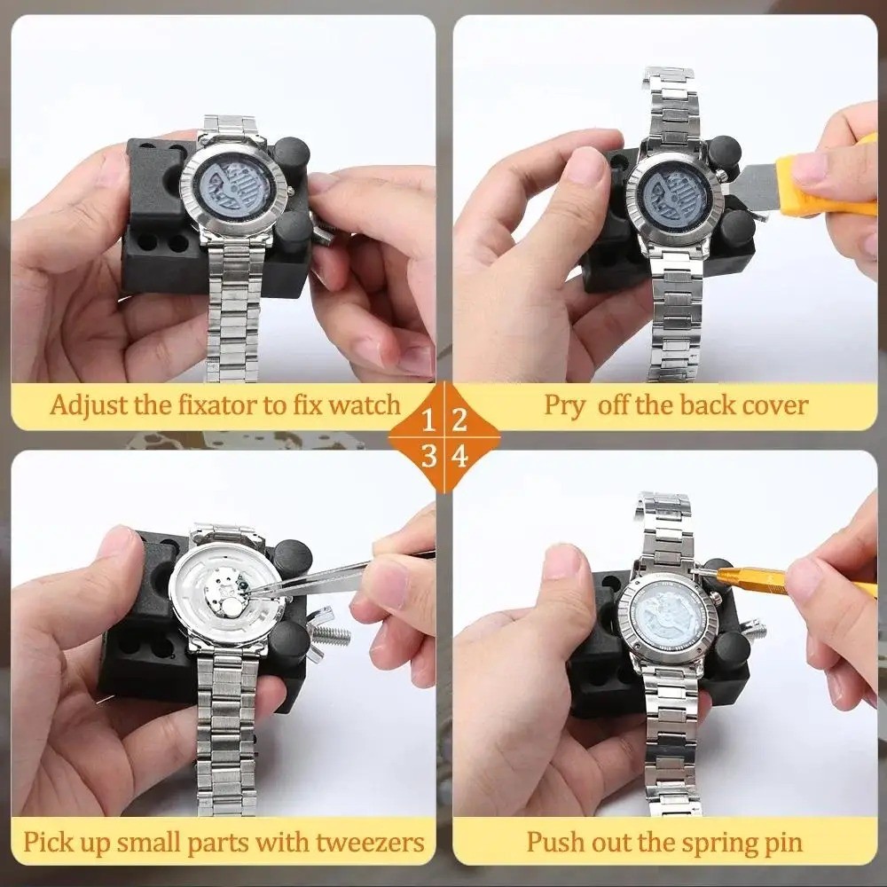 147/149/151/212Pcs/Set Watch Repair Tools kit Set with opener remover tweezers Holder Durable Clock