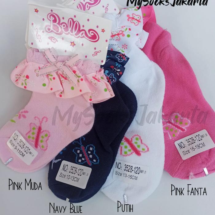 kaki renda anak kaos kaki renda anak perempuan motif - Biru Navy, 9-11