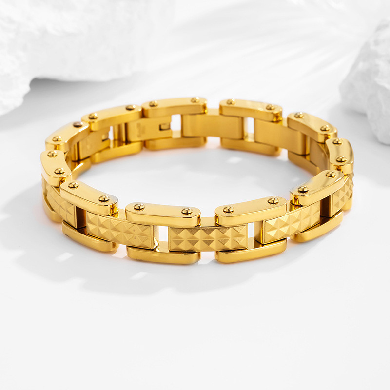 Luxury 24K 9999 Pure Gold real gold Cuban Men's Bracelet Cuban Bracelet